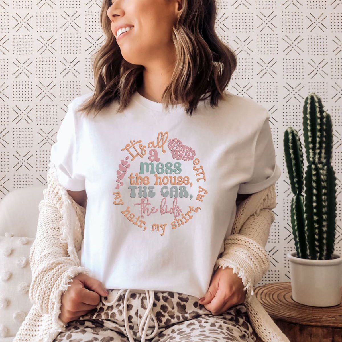 Mess Quote Women's T-Shirt Casual