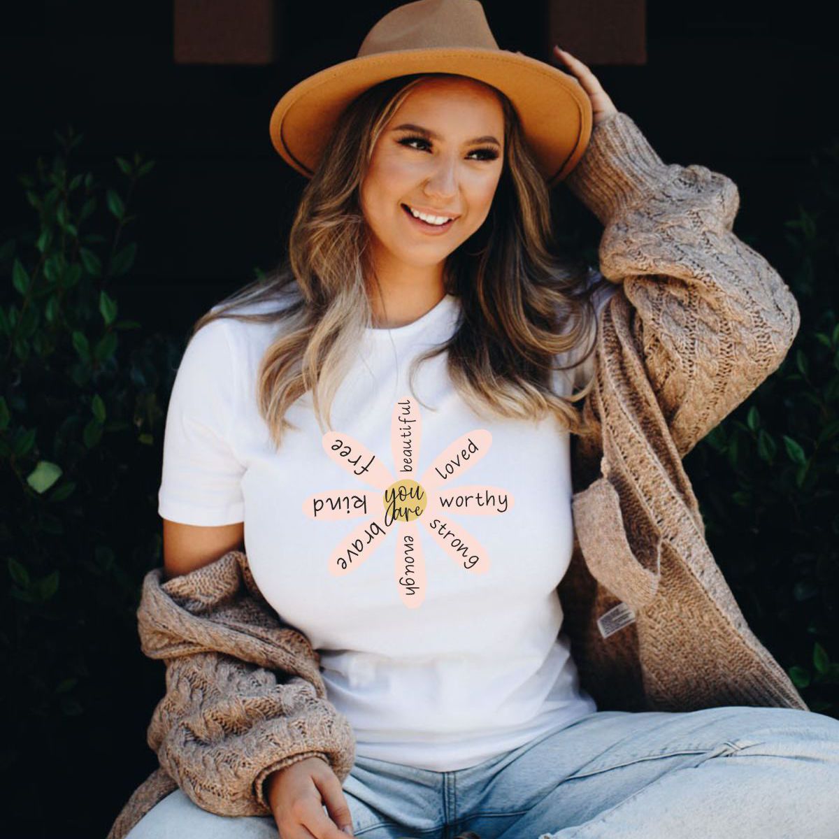 Empowering Words Women T-Shirt Casual