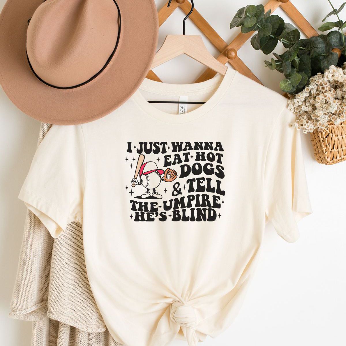 Relaxed Baseball Fun Graphic Tee