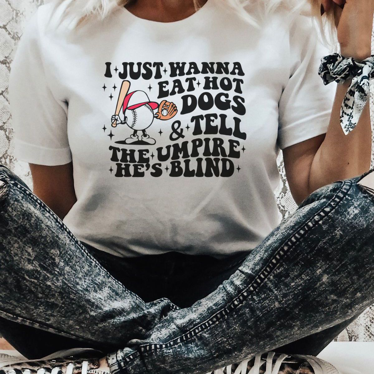 Relaxed Baseball Fun Graphic Tee