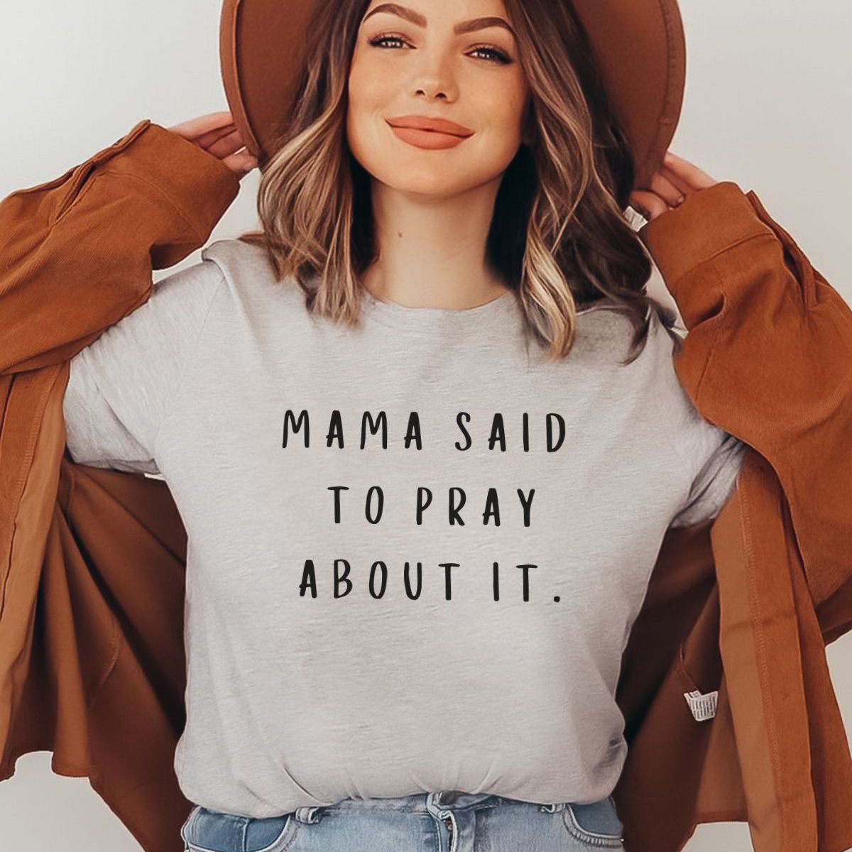 Mama Said Pray About It Womens Tee