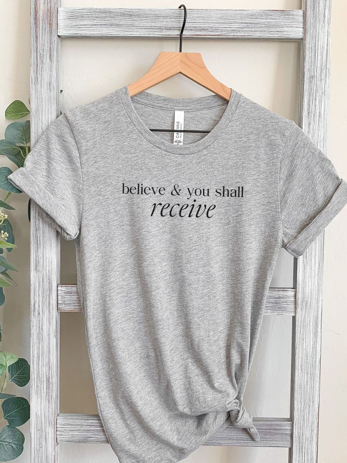 Believe Women'S T-Shirt Casual Inspirational