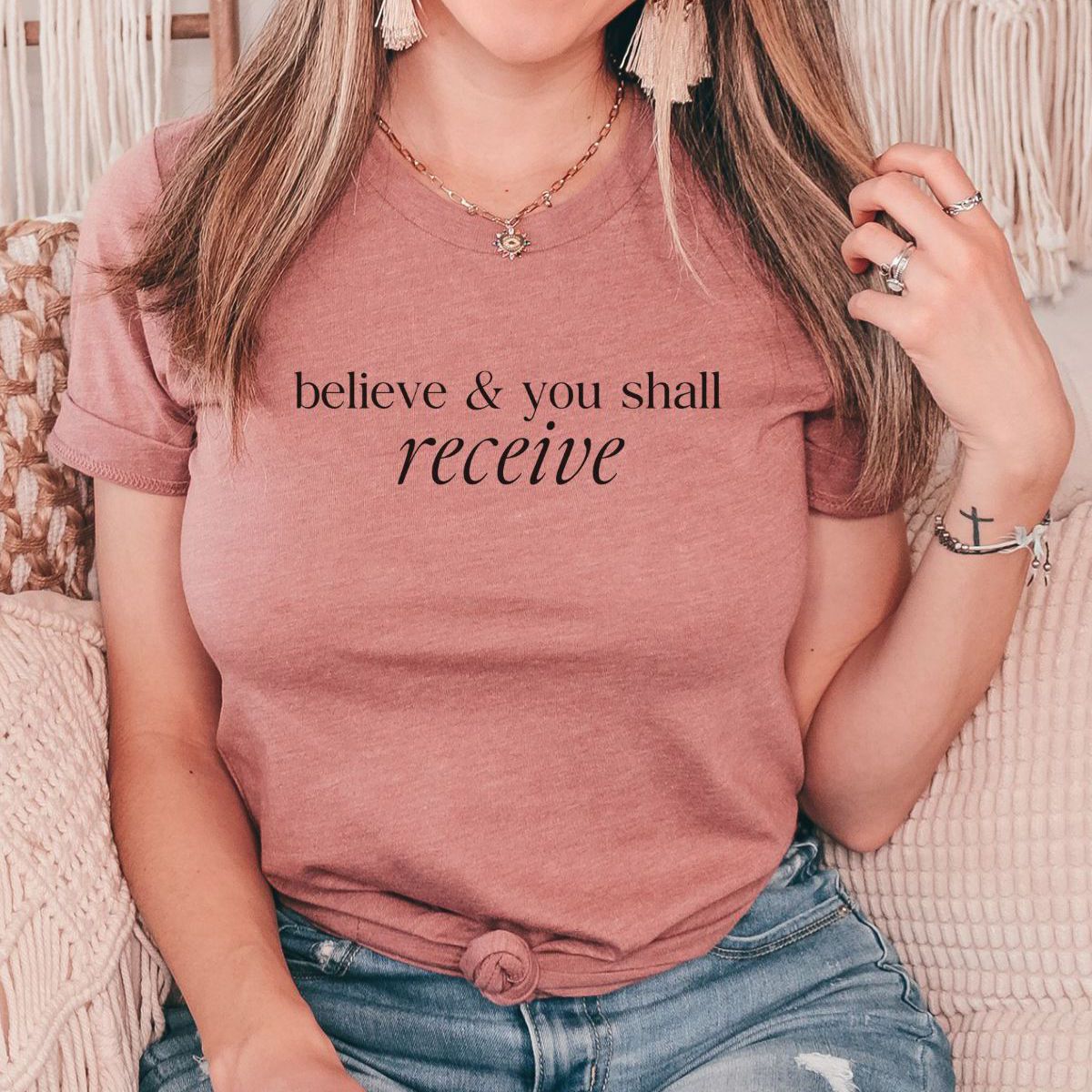 Believe Women'S T-Shirt Casual Inspirational