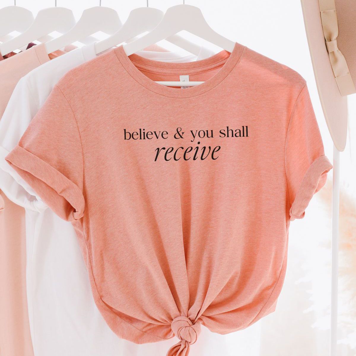 Believe Women'S T-Shirt Casual Inspirational
