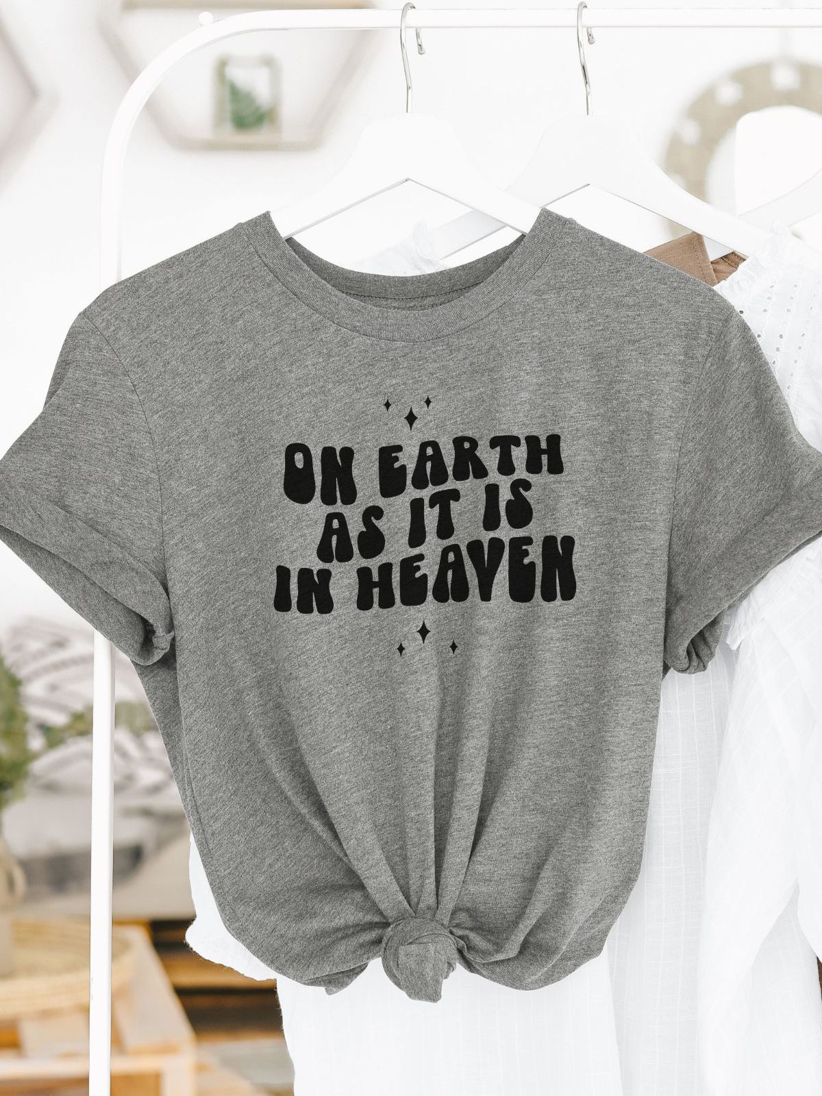 On Earth As It Is Shirt Women Casual