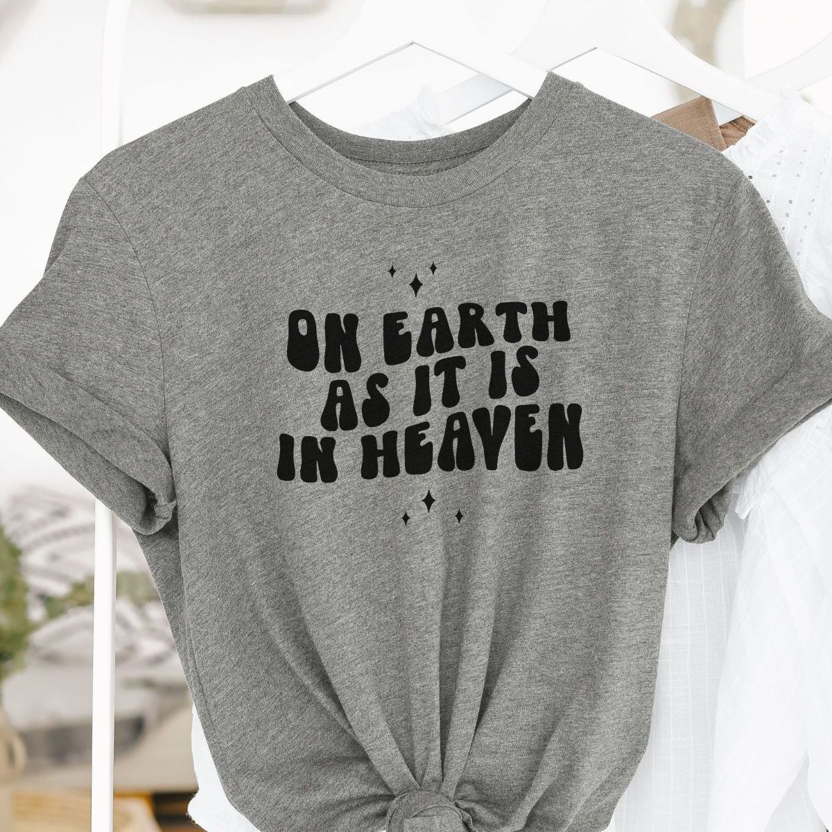 On Earth As It Is Shirt Women Casual