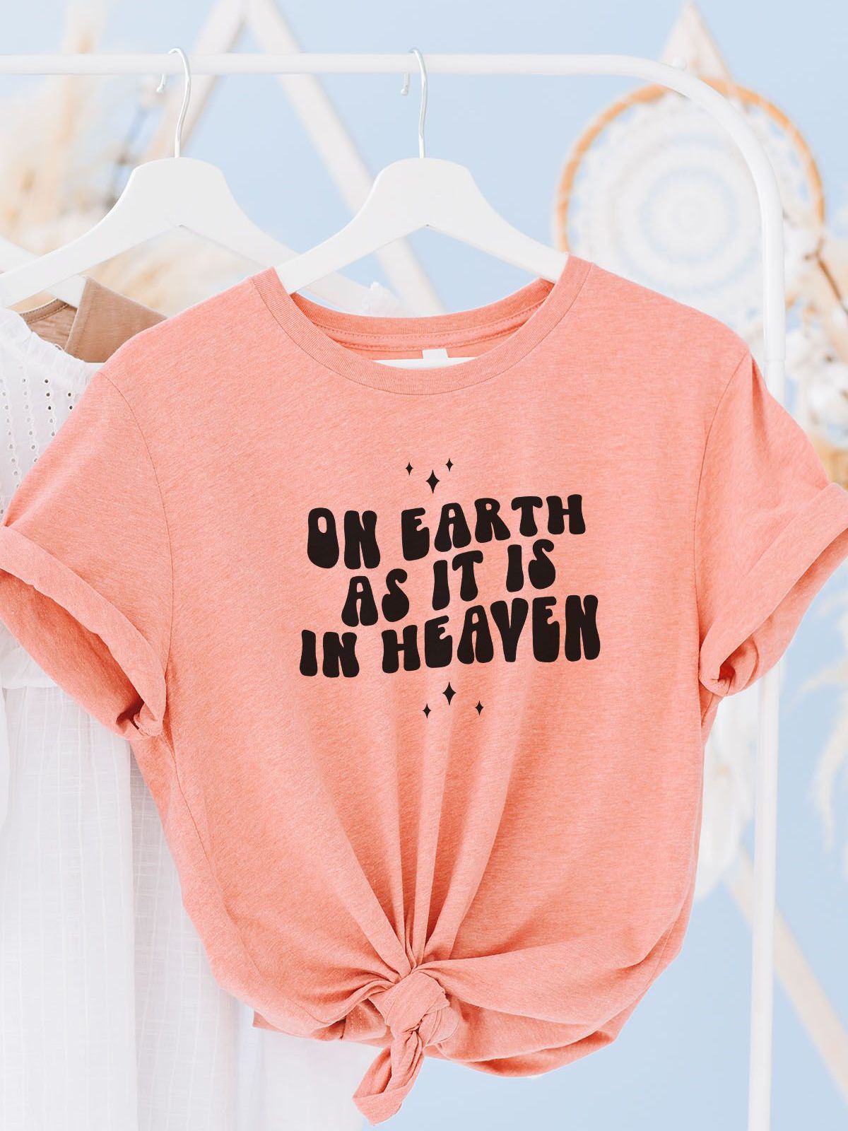 On Earth As It Is Shirt Women Casual