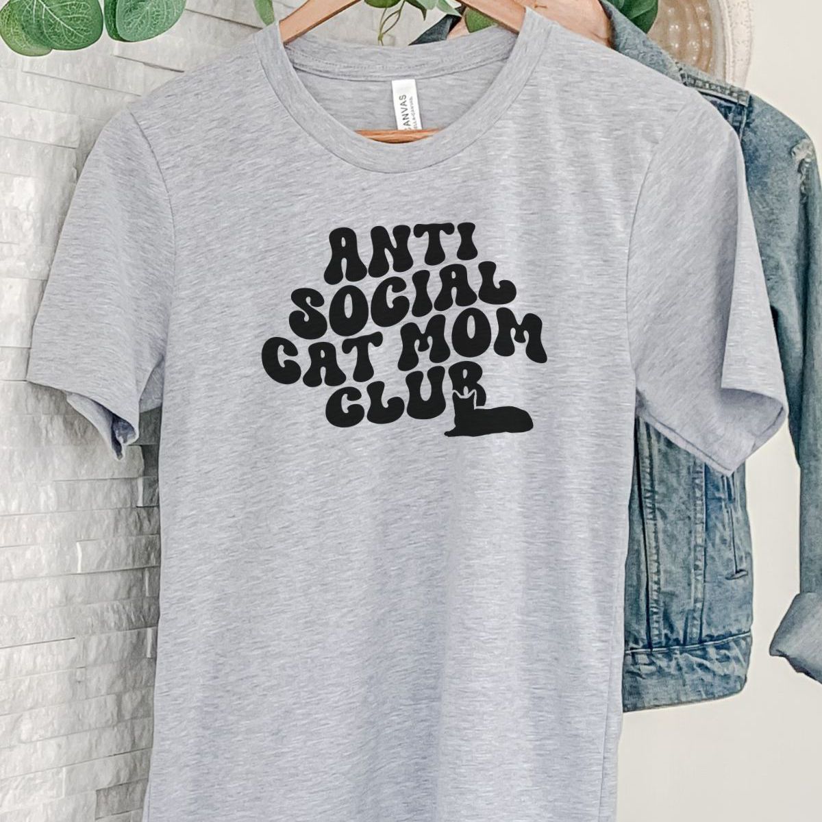 Anti Social Cat Mom Shirt Women Casual