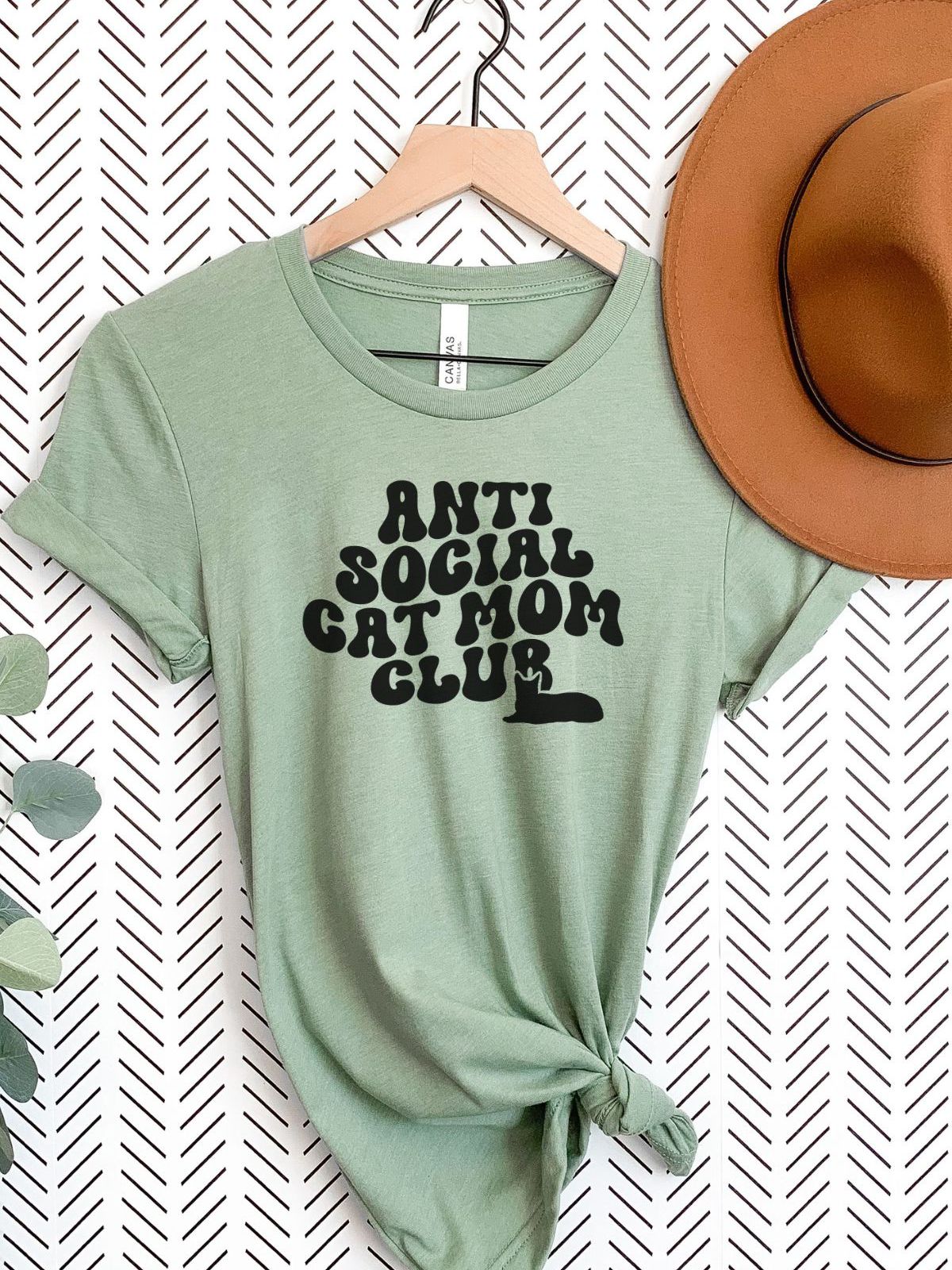 Anti Social Cat Mom Shirt Women Casual