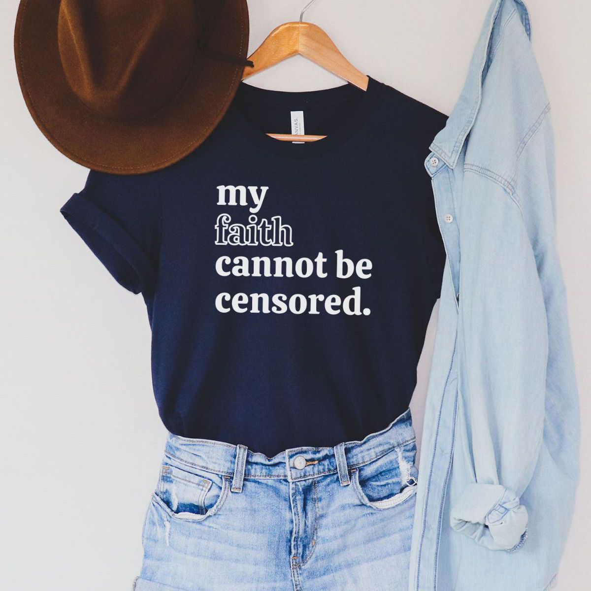 My Faith Cannot Be Censored Womens Shirt