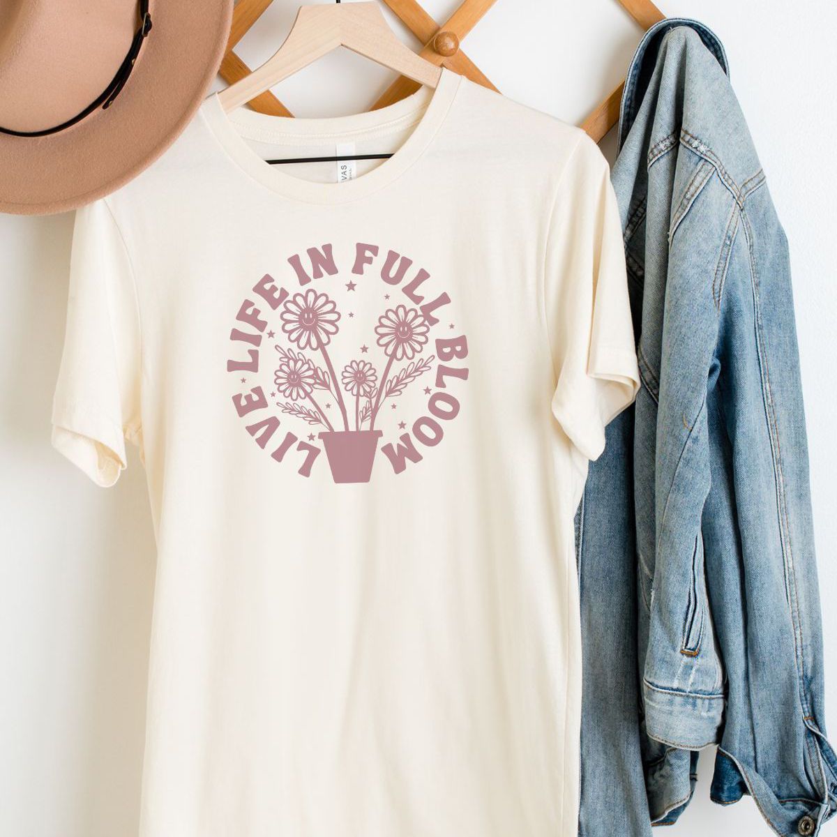 Live Life Full Bloom Womens T-Shirt Spring