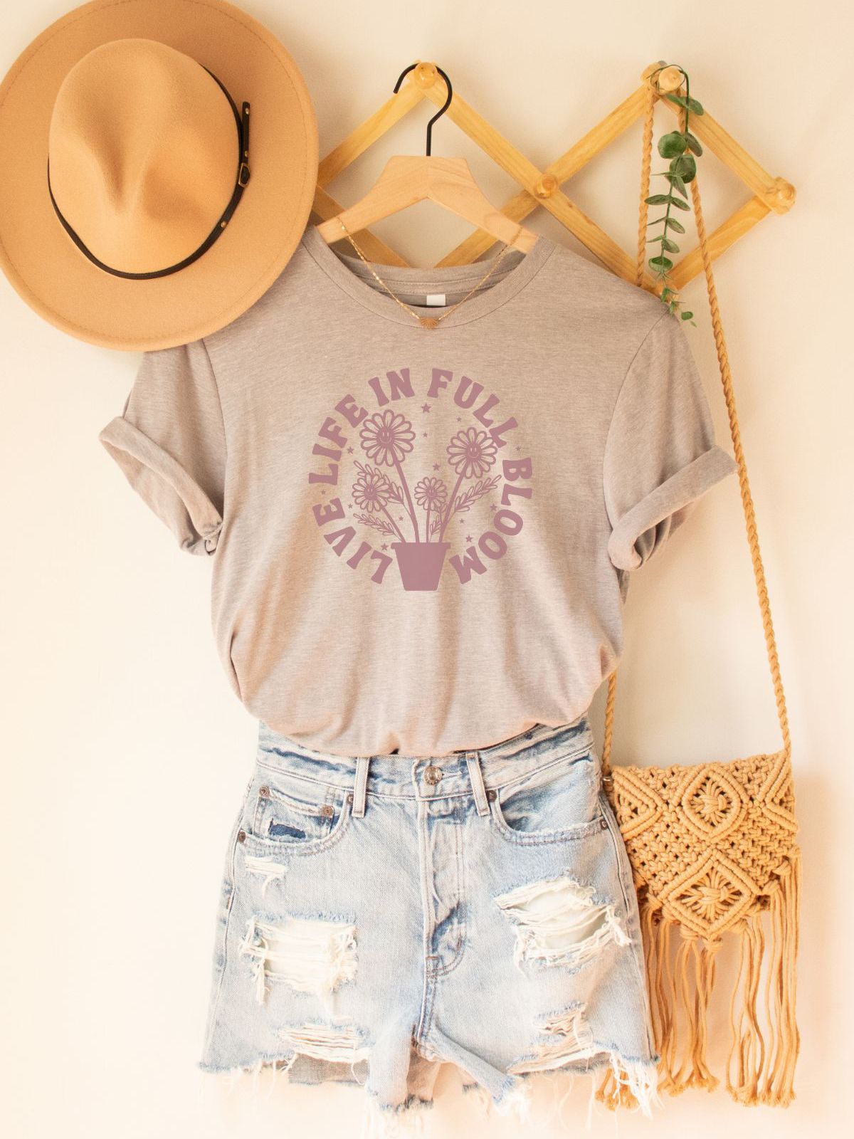 Live Life Full Bloom Womens T-Shirt Spring