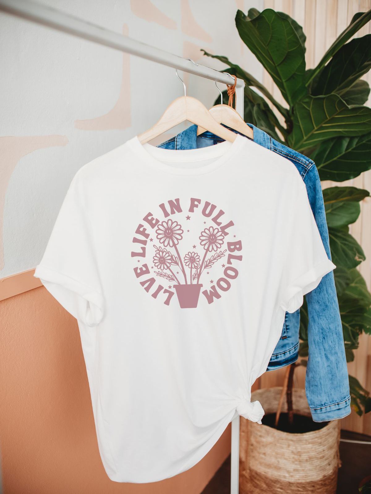 Live Life Full Bloom Womens T-Shirt Spring
