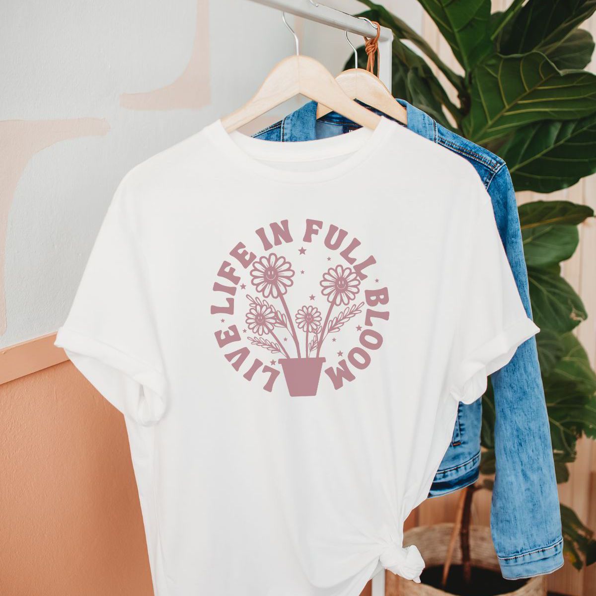 Live Life Full Bloom Womens T-Shirt Spring
