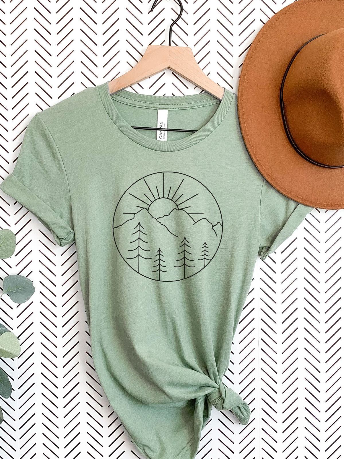 Sunset Mountains Womens Tee Casual