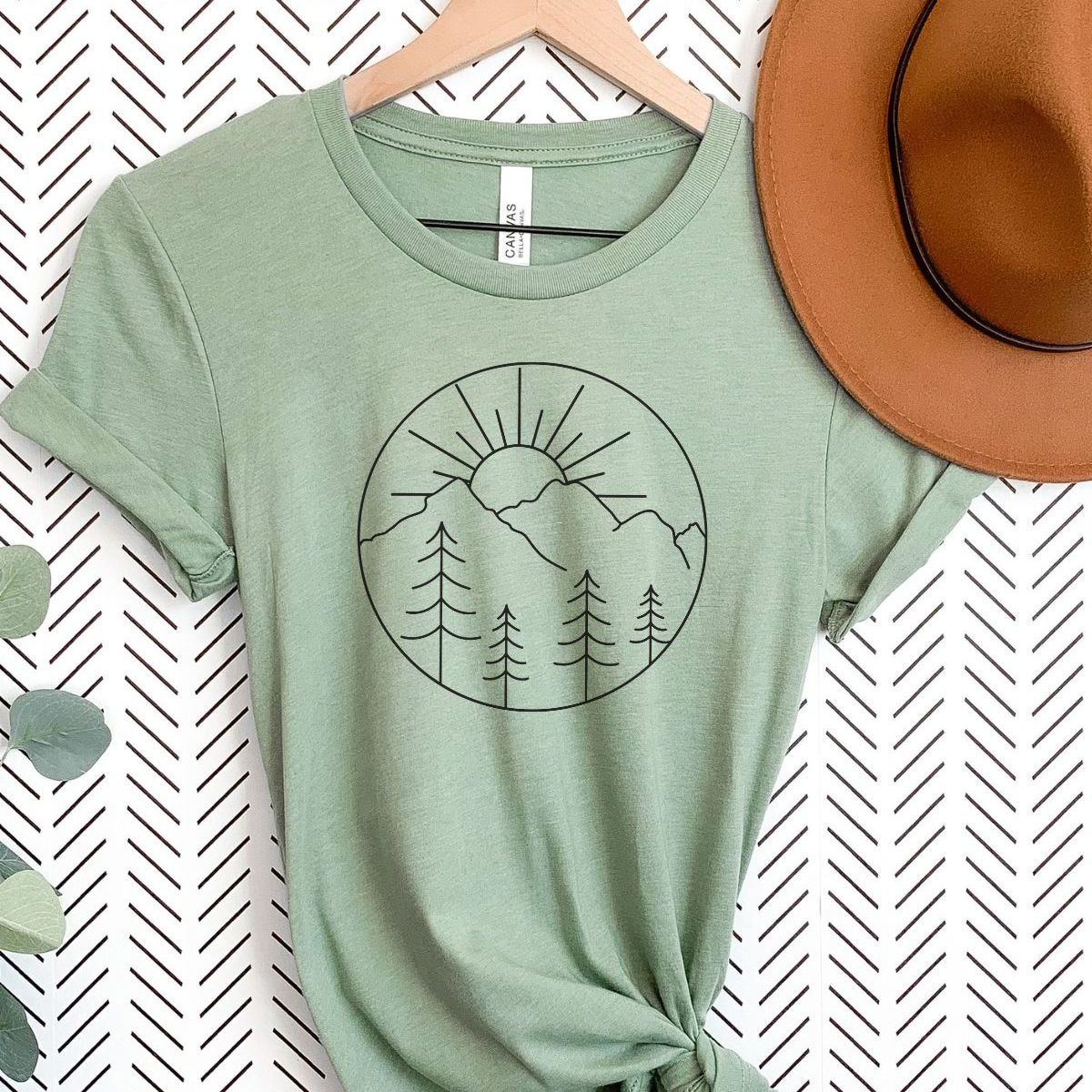 Sunset Mountains Womens Tee Casual