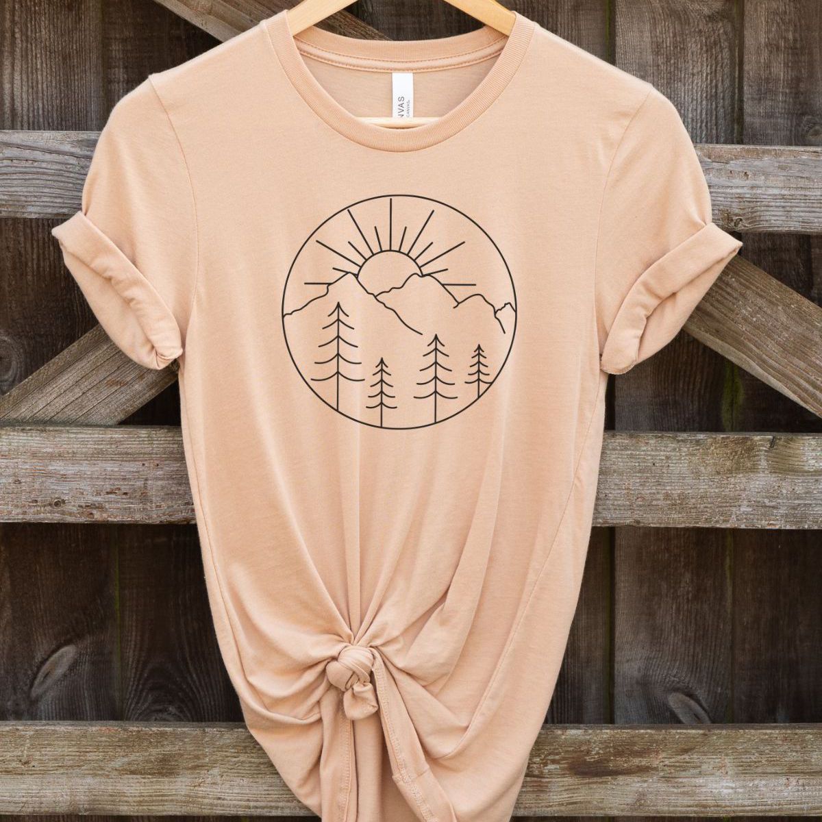 Sunset Mountains Womens Tee Casual