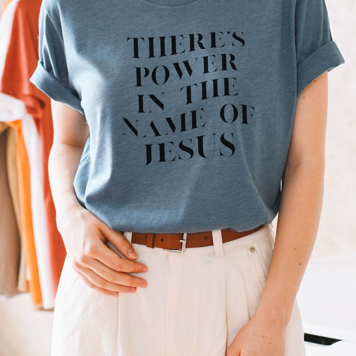 Power in Jesus Womens T-Shirt Faith