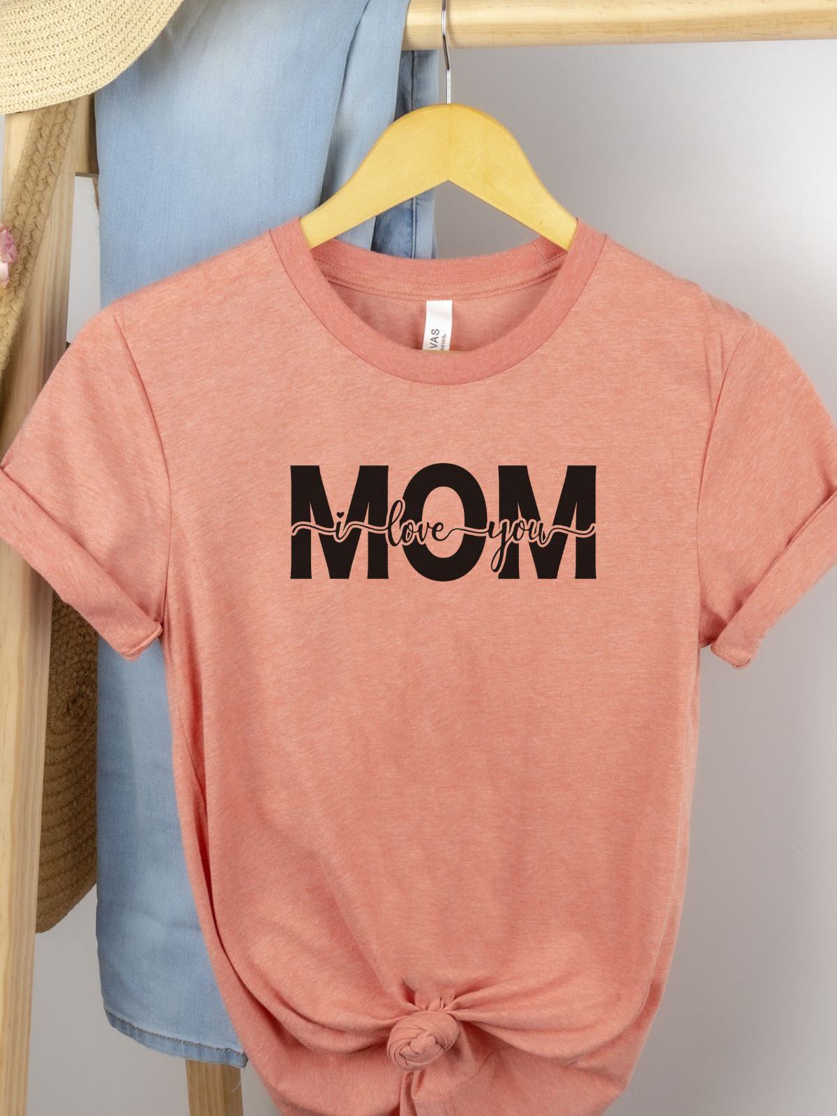 I Love You Mom Womens T-Shirt Mother's Day