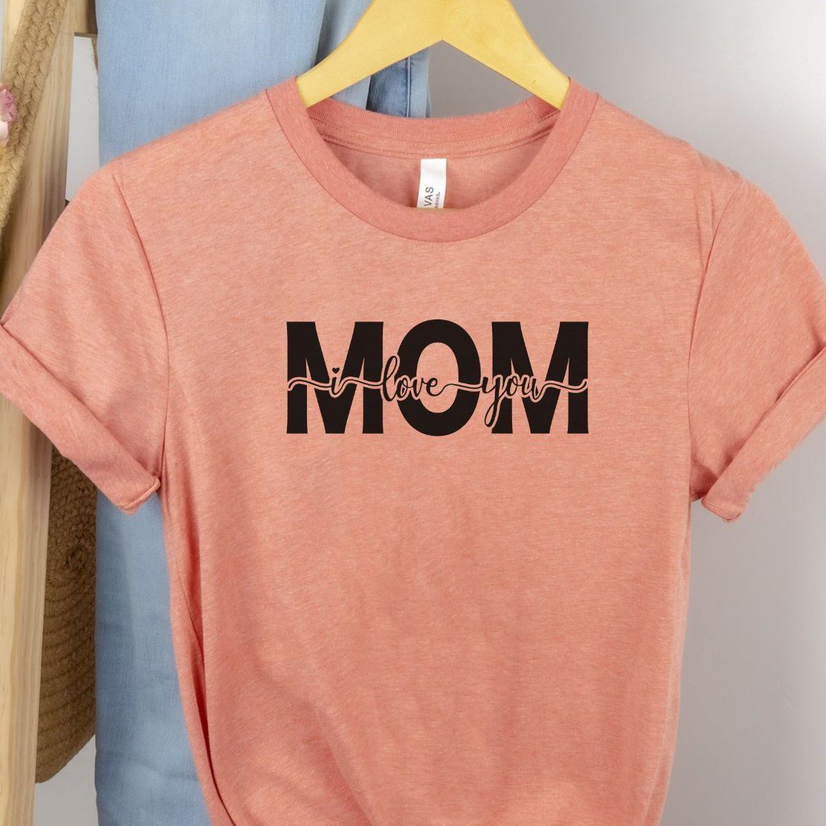I Love You Mom Womens T-Shirt Mother's Day