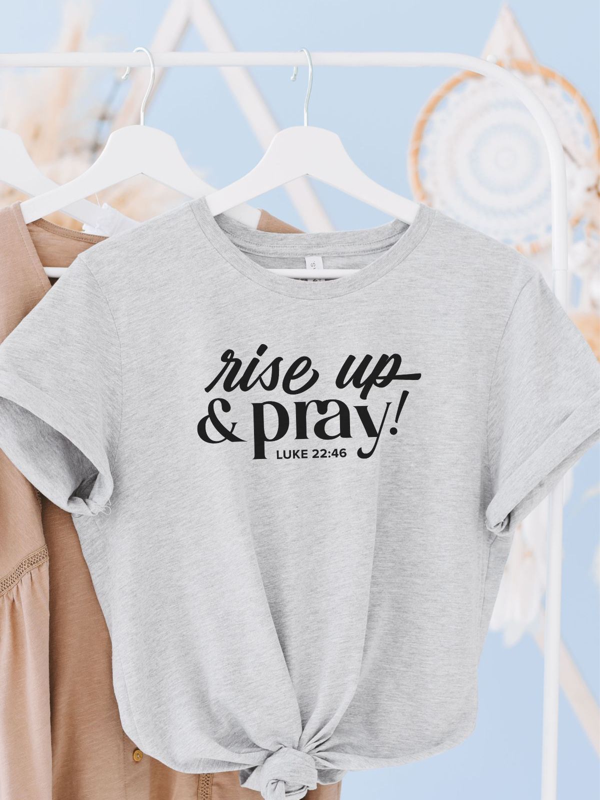 Rise Up Pray Womens T-Shirt Faith