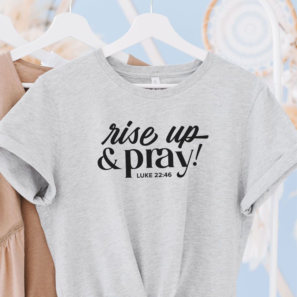 Rise Up Pray Womens T-Shirt Faith
