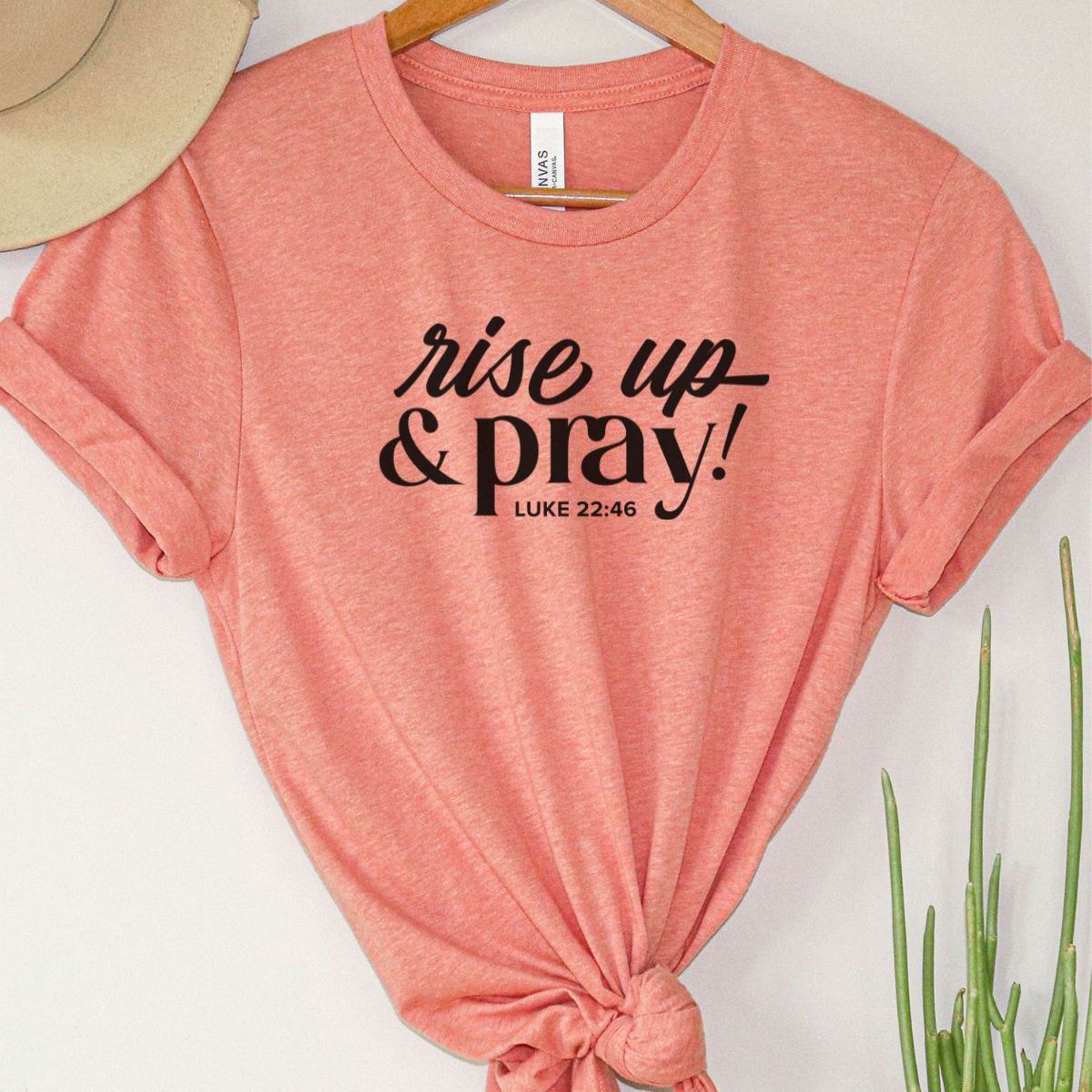Rise Up Pray Womens T-Shirt Faith