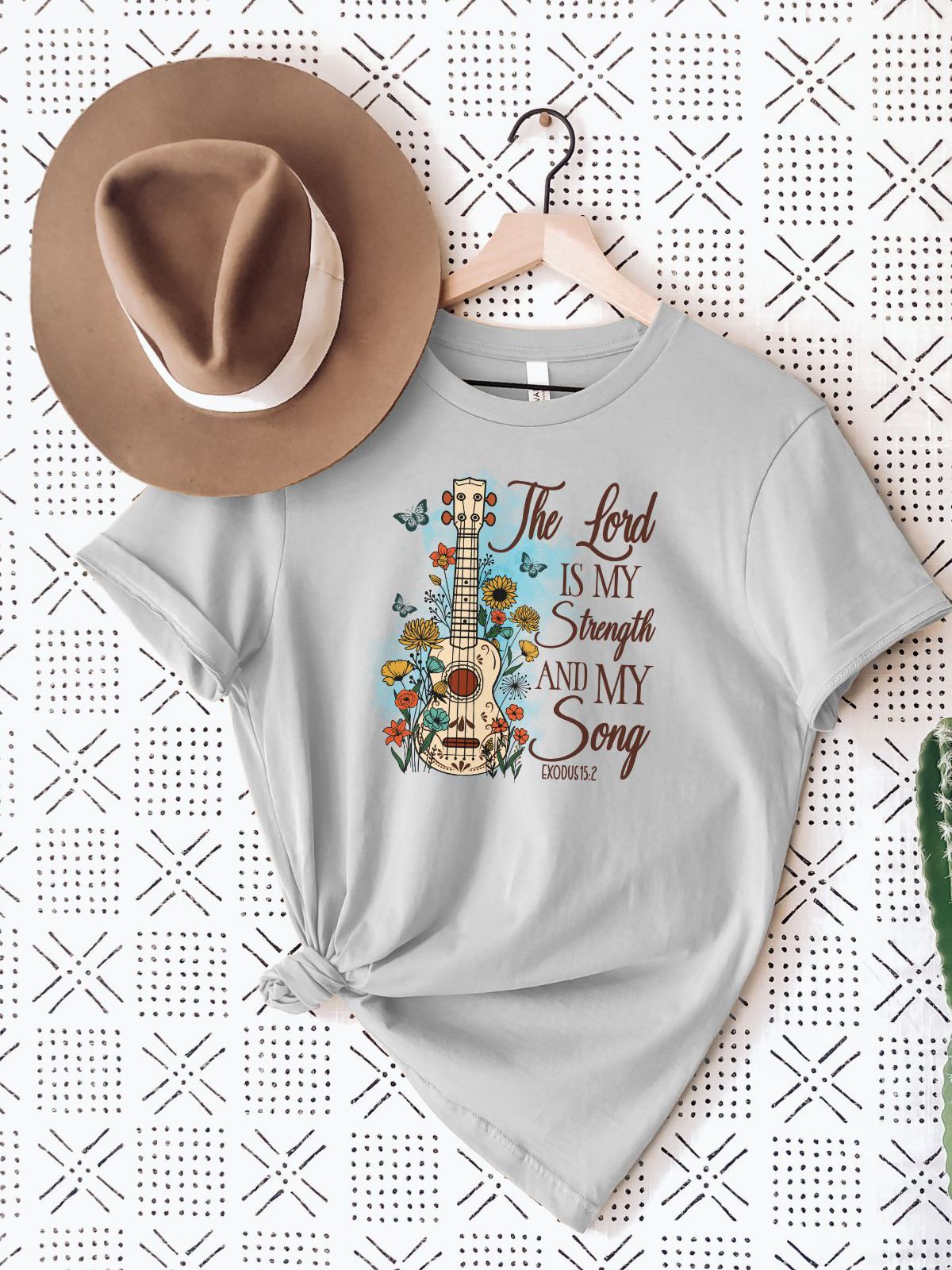 Guitar Flowers Womens Tee Inspirational