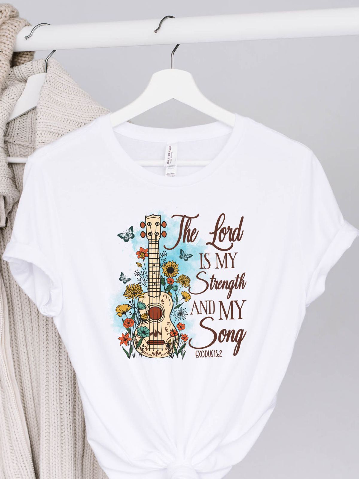 Guitar Flowers Womens Tee Inspirational