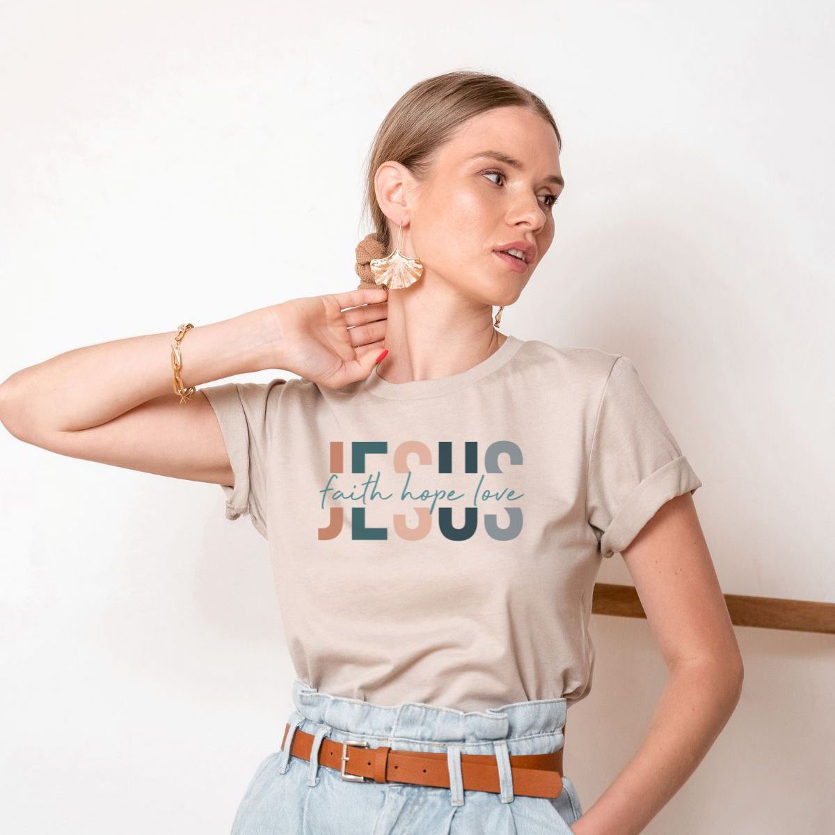 Jesus Faith Hope Love Women's T-Shirt