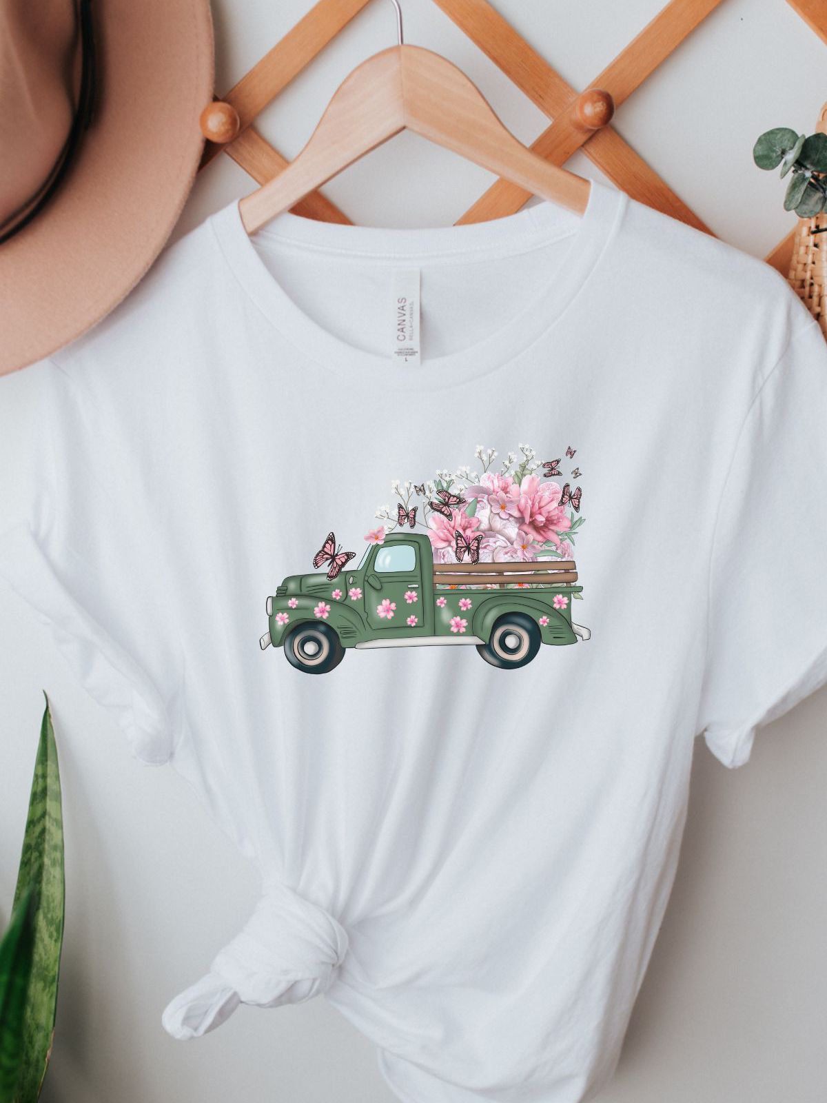 Floral Truck Womens Tee Spring