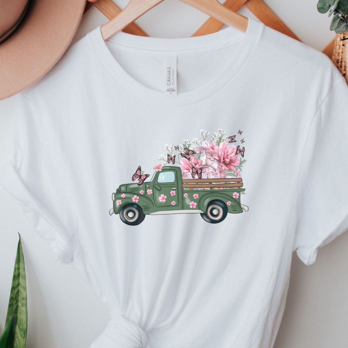 Floral Truck Womens Tee Spring