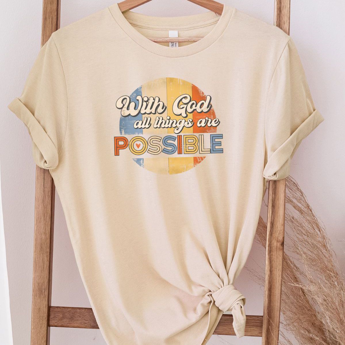 With God Womens T-Shirt Faith