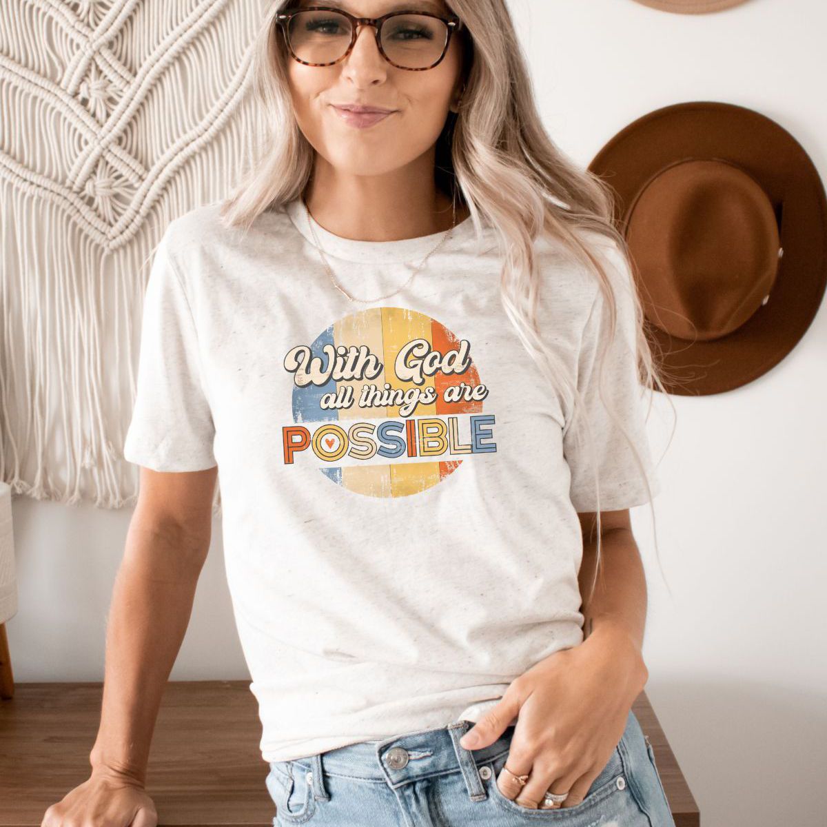 With God Womens T-Shirt Faith