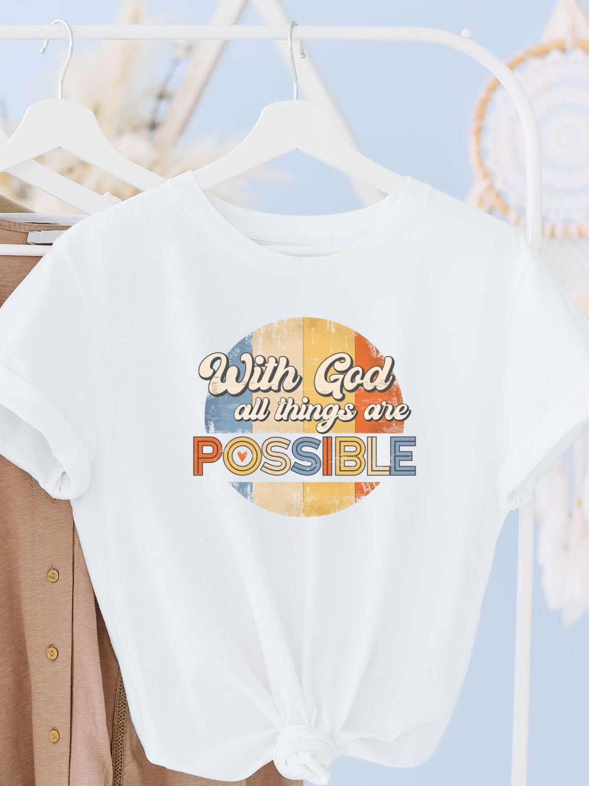 With God Womens T-Shirt Faith