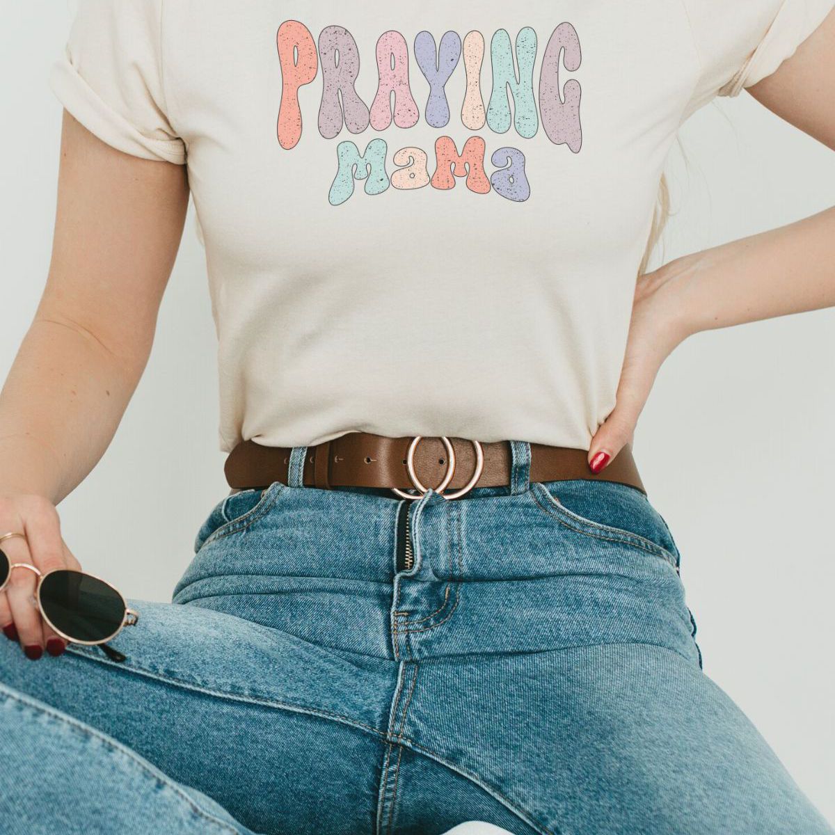 Praying Mama Womens Tee Casual