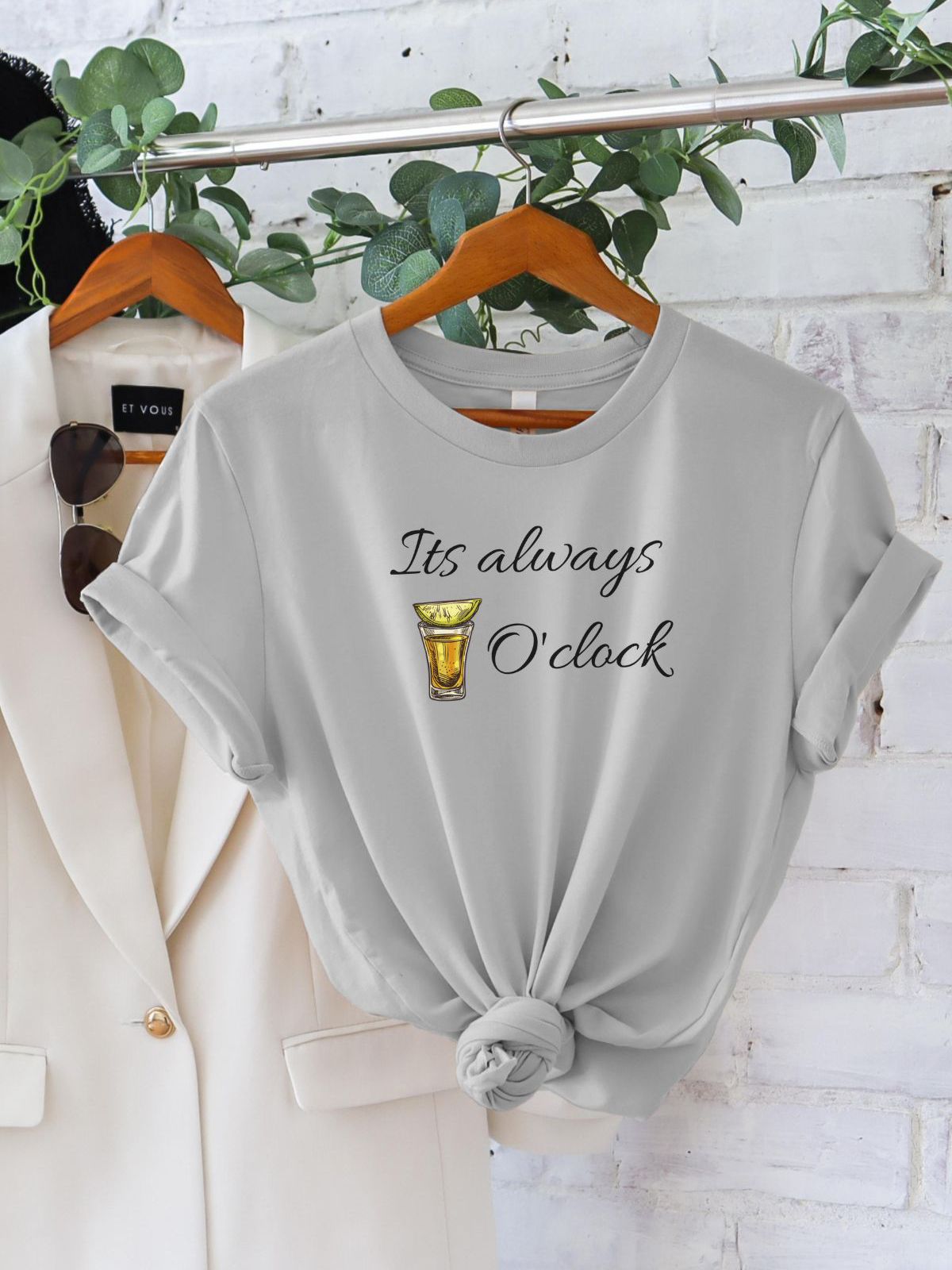 Its Always Oclock Womens T-Shirt Casual