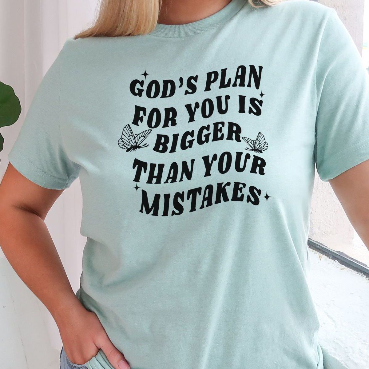 Gods Plan Women T-Shirt Inspiration Casual