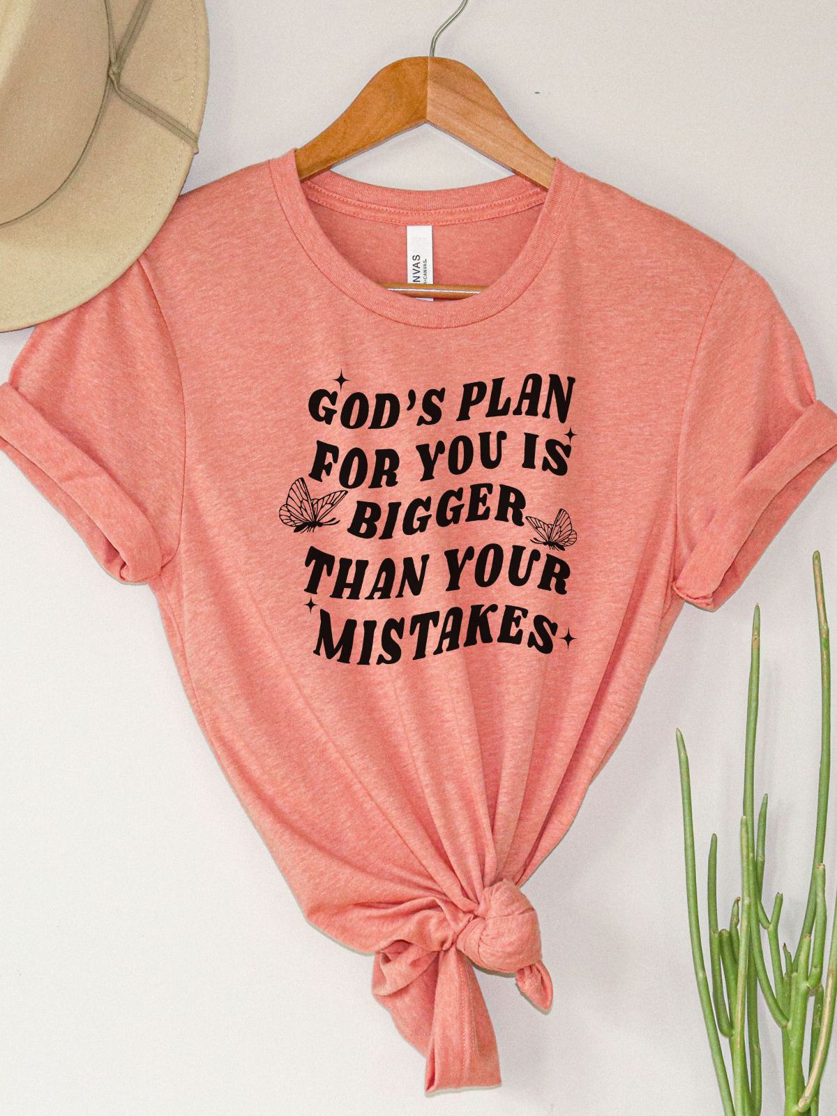 Gods Plan Women T-Shirt Inspiration Casual