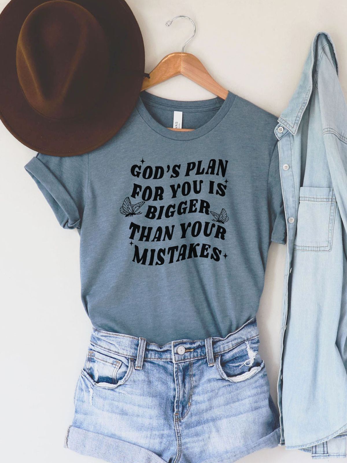 Gods Plan Women T-Shirt Inspiration Casual