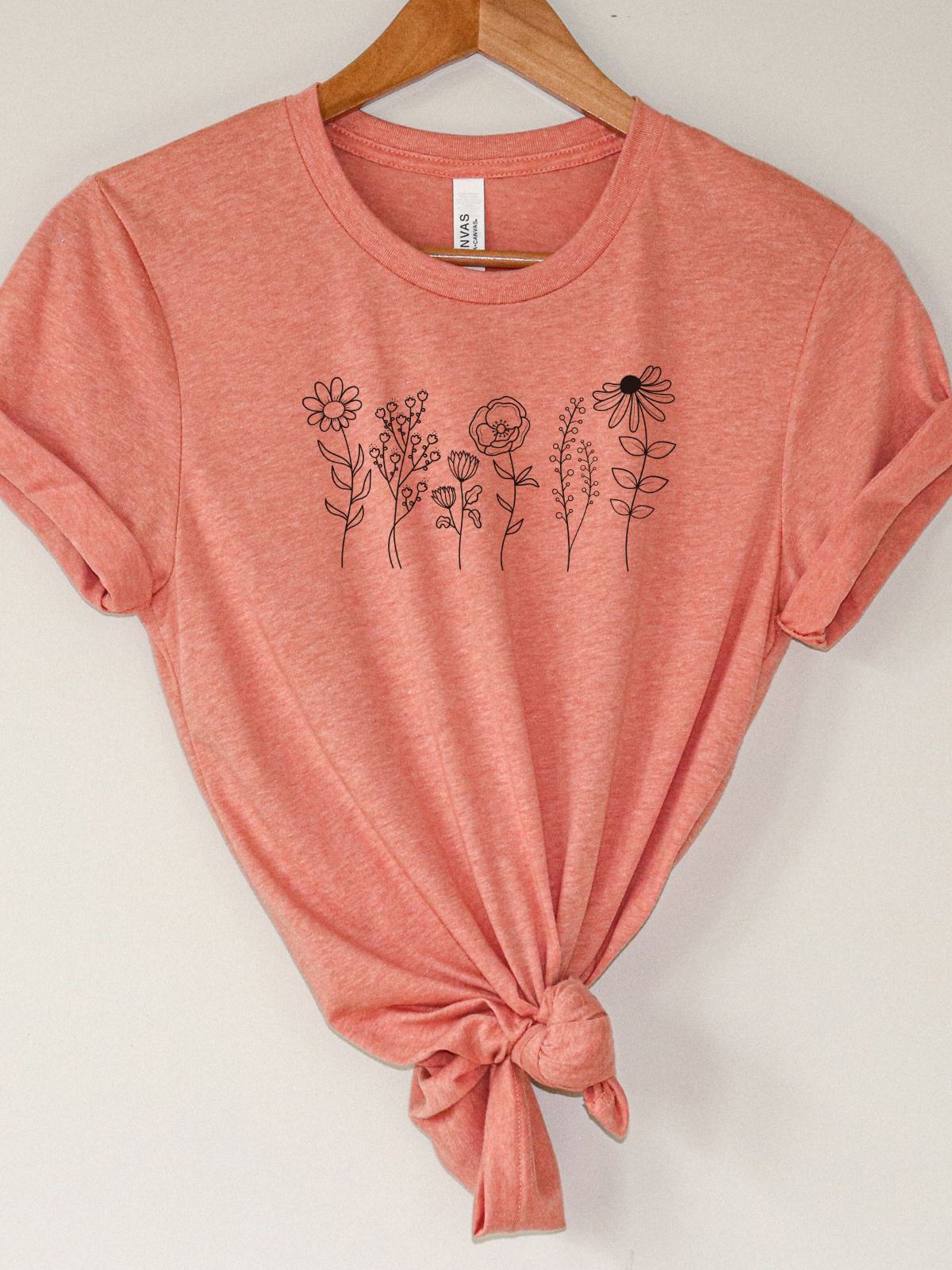 Floral Women's Tee Camping Spring