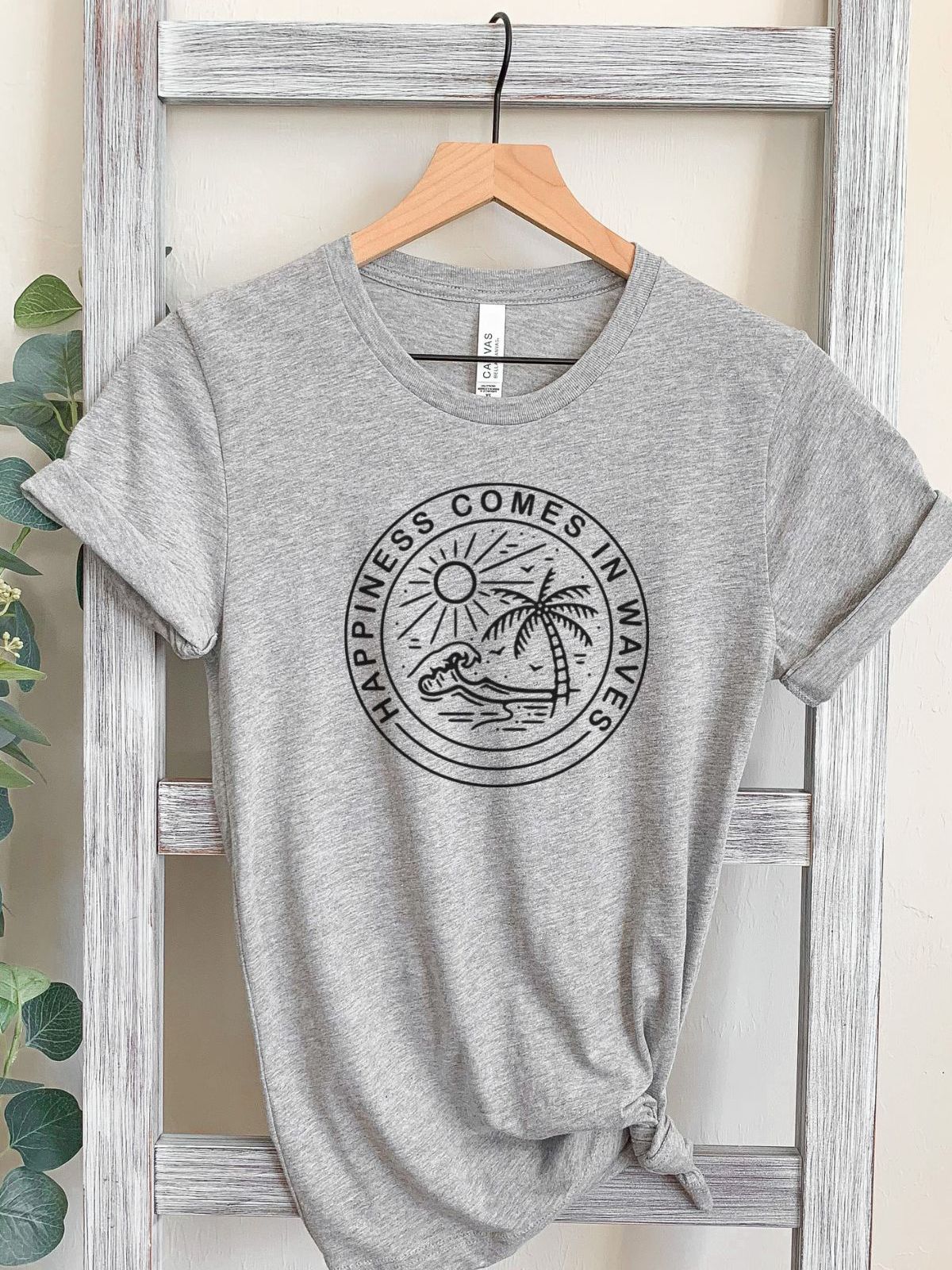 Happiness Comes In Waves Women's Tee Summer