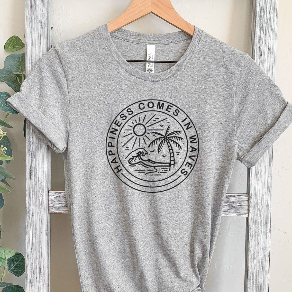 Happiness Comes In Waves Women's Tee Summer