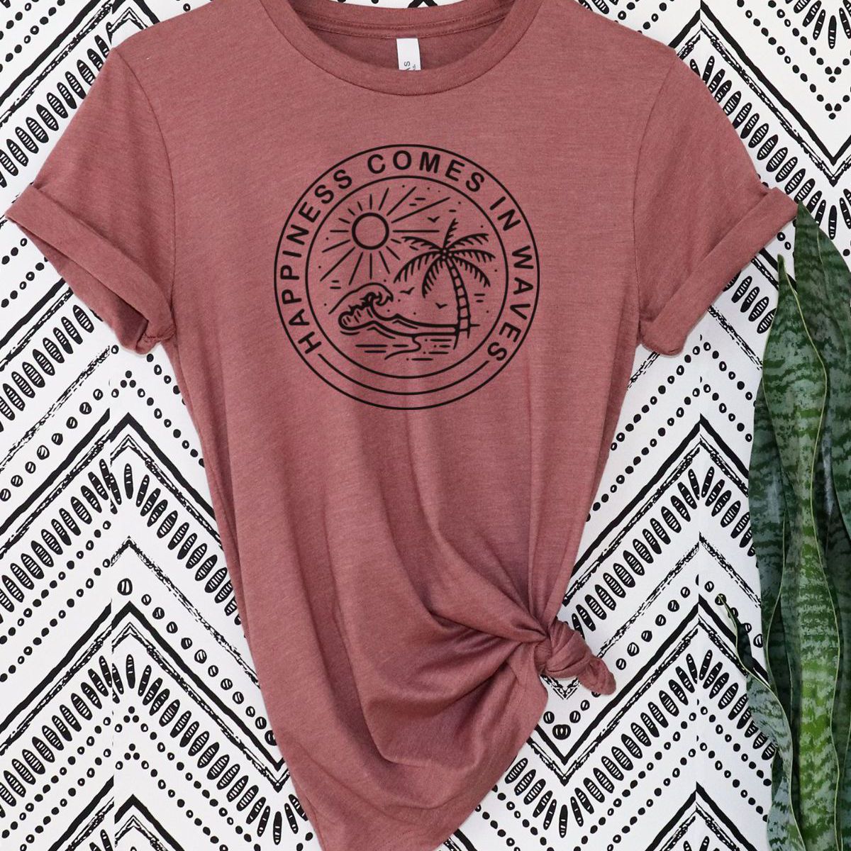 Happiness Comes In Waves Women's Tee Summer