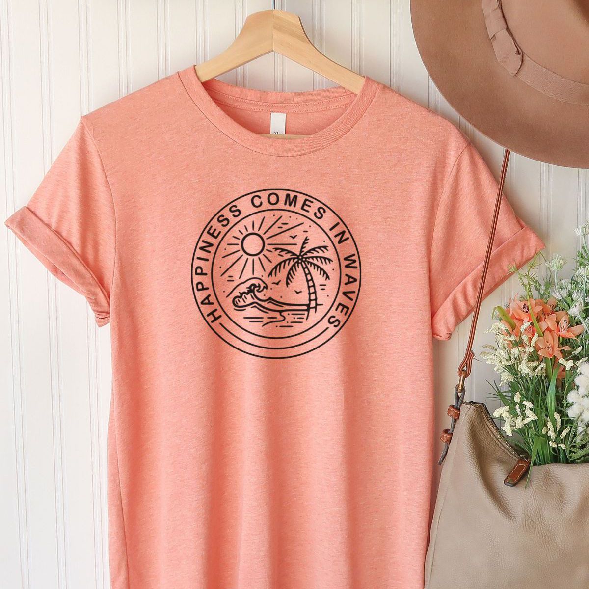 Happiness Comes In Waves Women's Tee Summer