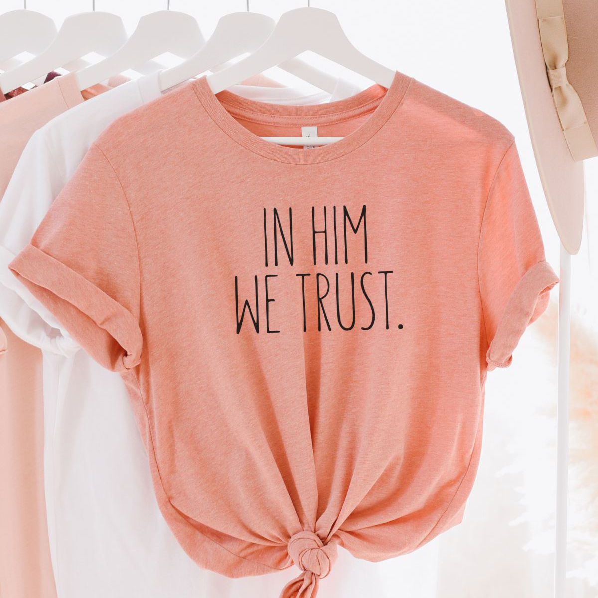In Him We Trust Womens T-Shirt Casual