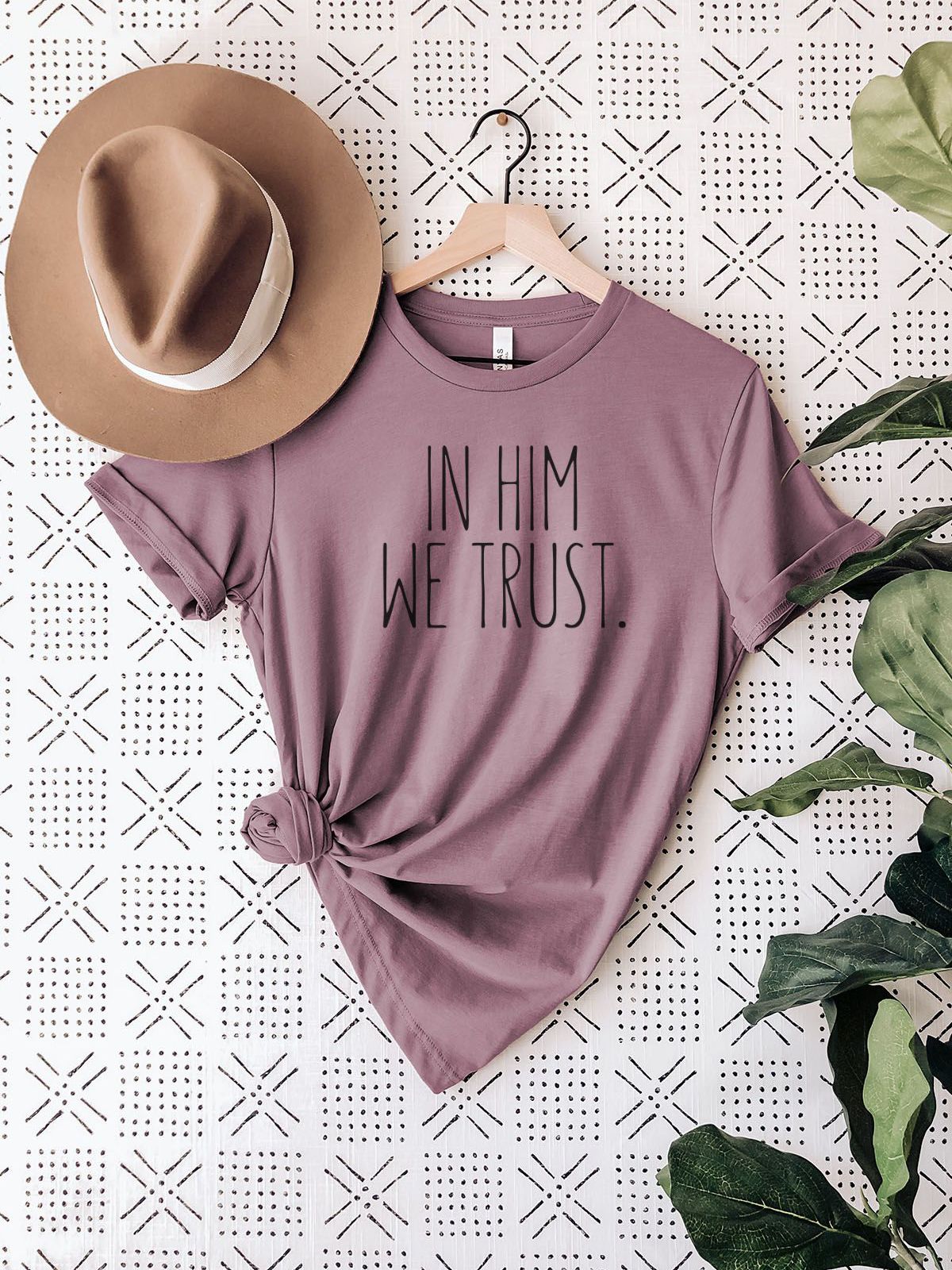 In Him We Trust Womens T-Shirt Casual