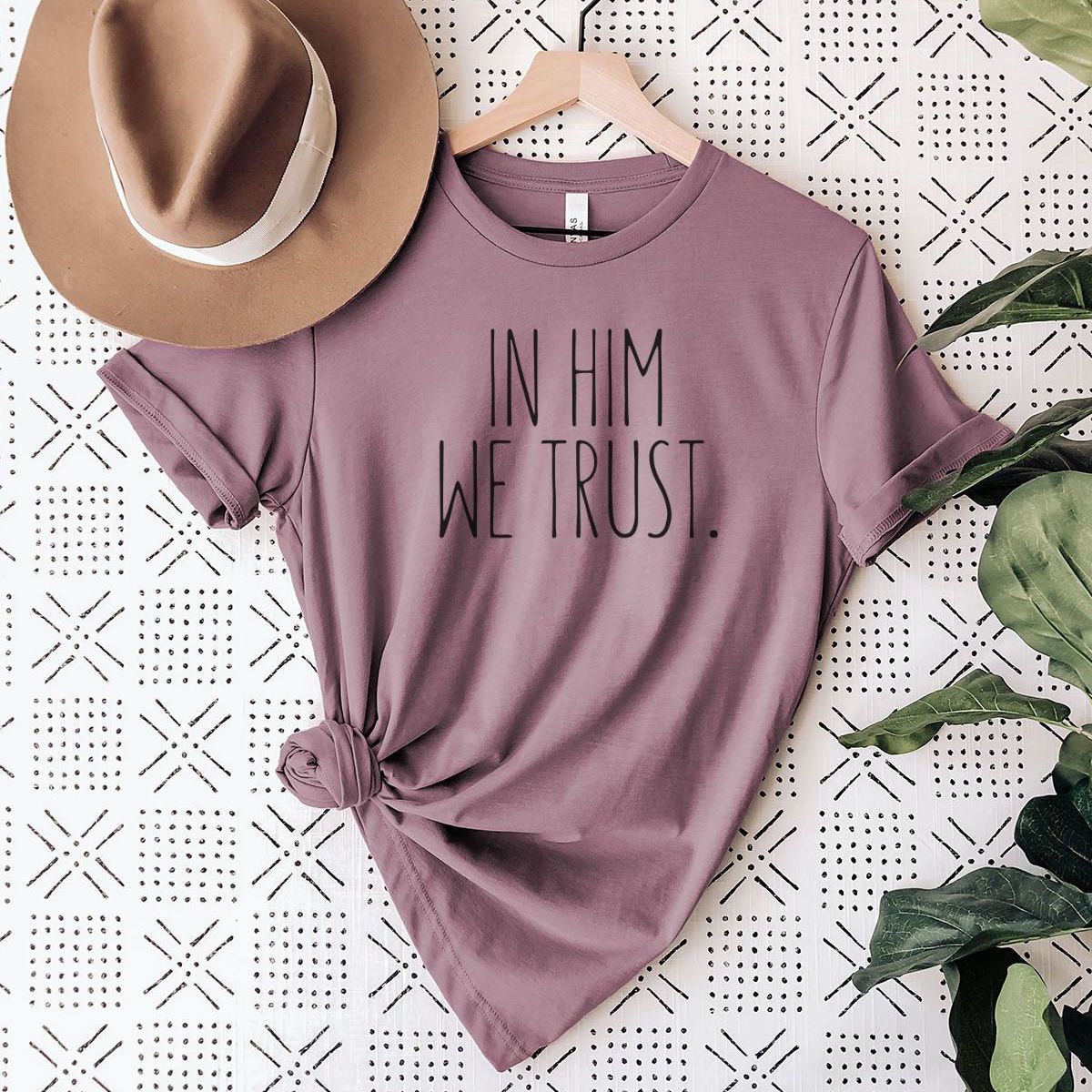 In Him We Trust Womens T-Shirt Casual