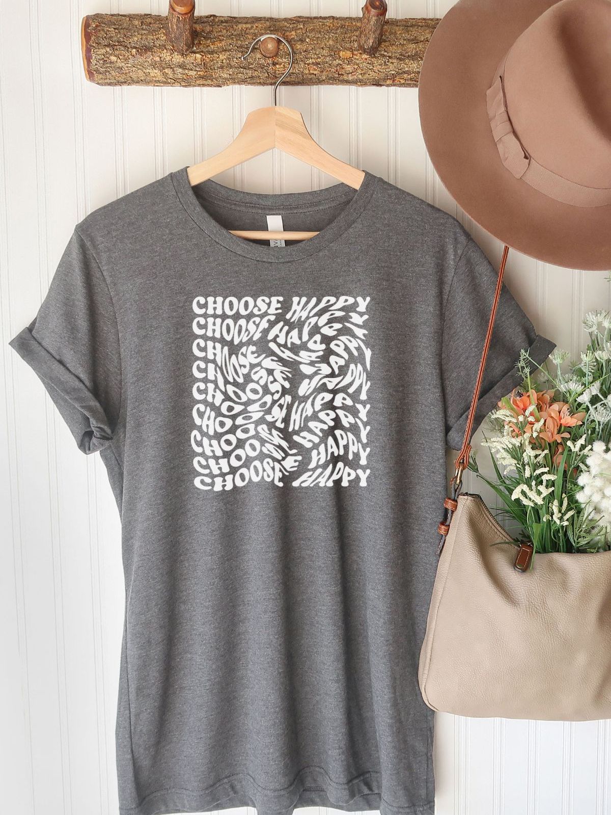 Choose Happy Women's T-Shirt Spring