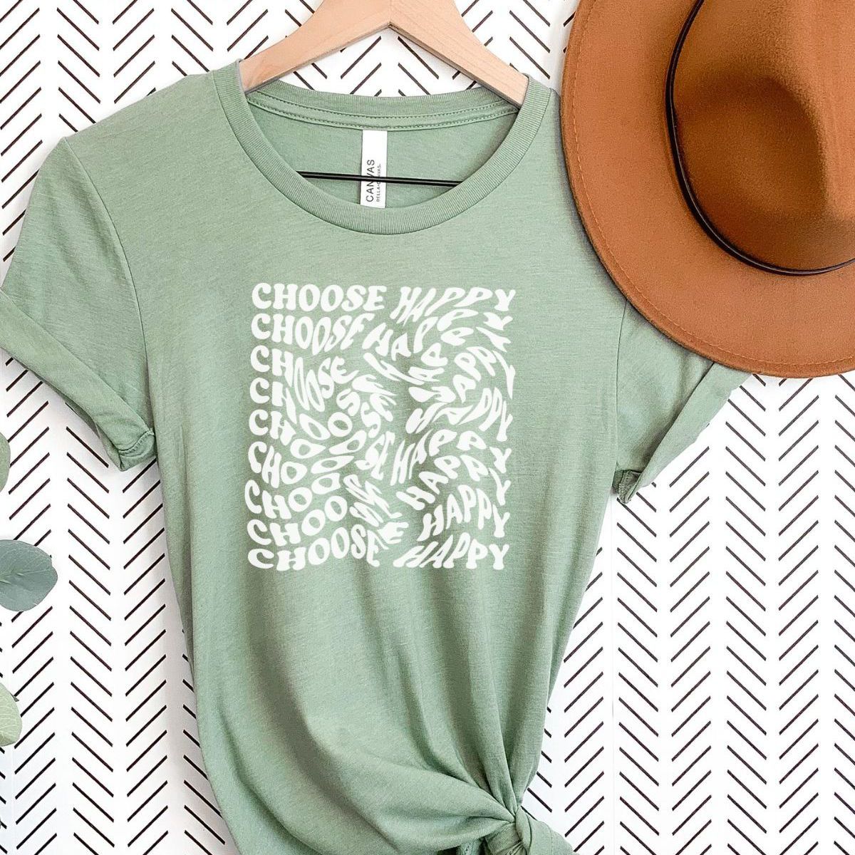 Choose Happy Women's T-Shirt Spring